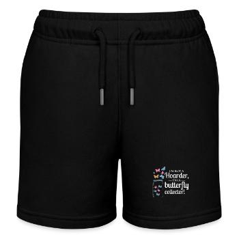 Schmetterlinge, Schmetterlinge, Insektensammler, Entomologie - Kinder Organic Joggingshorts Mini Bolter von Stanley/Stella - Schwarz - Vorne