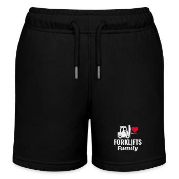 Gabelstaplerfahrer Fahrerfamilie für schwere Geräte - Kinder Organic Joggingshorts Mini Bolter von Stanley/Stella - Schwarz - Vorne