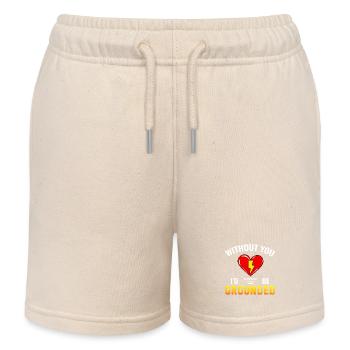 Électricien Valentine : Sans toi, je serais cloué au sol - Short de jogging enfant bio Stanley/Stella - écru doux - Devant