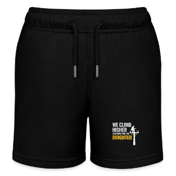 Lineman Climb Higher Bright Future Power Grid - Kids Organic Sweat Shorts by Stanley/Stella - black - Front