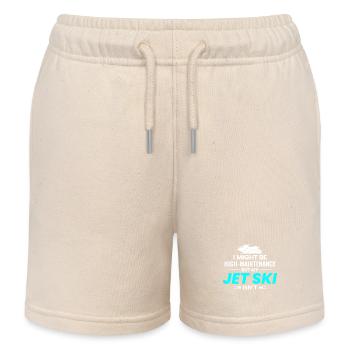 Jet Ski Lover Fun Watersports Enthusiast Ocean - Kids Organic Sweat Shorts by Stanley/Stella - soft Ecru - Front