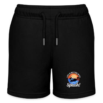 Das Leben ist besser mit ein bisschen Jetski fahren - Kinder Organic Joggingshorts Mini Bolter von Stanley/Stella - Schwarz - Vorne