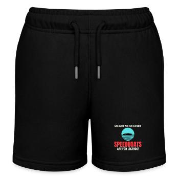 Schnellbootrennen für Bootsfahrer und Nervenkitzel-Suchende - Kinder Organic Joggingshorts Mini Bolter von Stanley/Stella - Schwarz - Vorne