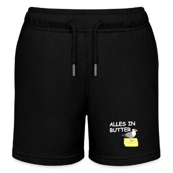 Alles in Butter Möwe - Kinder Organic Joggingshorts Mini Bolter von Stanley/Stella - Schwarz - Vorne