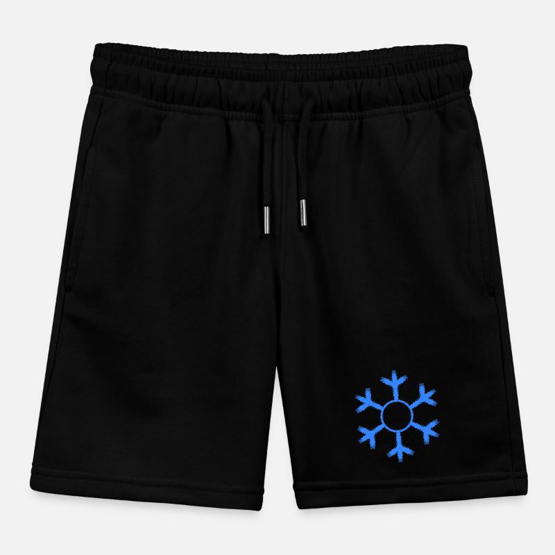 Snowflake winter cold cold Kids Organic Sweat Shorts by Stanley/Stella