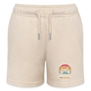 Level 10 unlocked - Kids Organic Sweat Shorts by Stanley/Stella - soft Ecru - Front