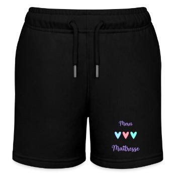MERCI. MERCI MAÎTRESSE. CADEAU MAÎTRESSE. VACANCES - Short de jogging enfant bio Stanley/Stella - noir - Devant