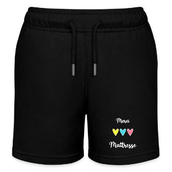 MERCI. MERCI MAÎTRESSE. CADEAU MAÎTRESSE. VACANCES - Short de jogging enfant bio Stanley/Stella - noir - Devant