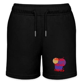 MERCI. MERCI MAÎTRESSE. CADEAU MAÎTRESSE. VACANCES - Short de jogging enfant bio Stanley/Stella - noir - Devant
