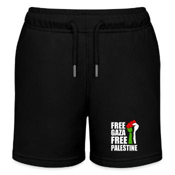 Free palestine - Kinder Organic Joggingshorts Mini Bolter von Stanley/Stella - Schwarz - Vorne