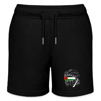 Free palestine Kufiya - Kinder Organic Joggingshorts Mini Bolter von Stanley/Stella - Schwarz - Vorne