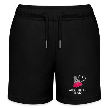 Badminton Badminton, Joueurs de badminton de Crossminton - Short de jogging enfant bio Stanley/Stella - noir - Devant