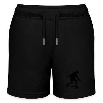 Skateboard Femme Silhouette Skateboard - Short de jogging enfant bio Stanley/Stella - noir - Devant
