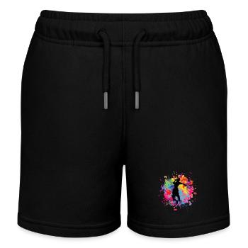 Badminton - Short de jogging enfant bio Stanley/Stella - noir - Devant
