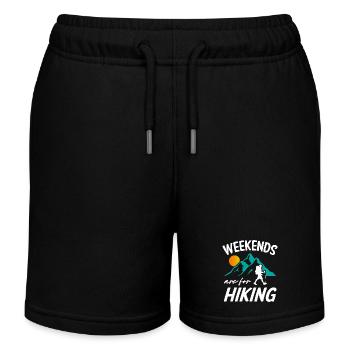 Weekends Are For Hiking - Kids Organic Sweat Shorts by Stanley/Stella - black - Front