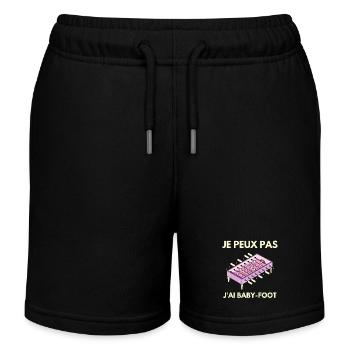 I can't I have foosball table - Kids Organic Sweat Shorts by Stanley/Stella - black - Front