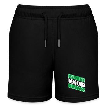 Team Family Bitcoin Miner Father Whiskers - Kids Organic Sweat Shorts by Stanley/Stella - black - Front