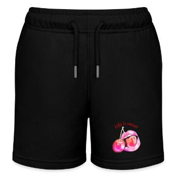 Life is Sweet - Kinder Organic Joggingshorts Mini Bolter von Stanley/Stella - Schwarz - Vorne