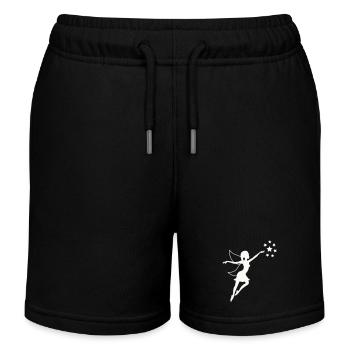 fée - Short de jogging enfant bio Stanley/Stella - noir - Devant