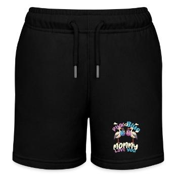 Rosa Storch - Kinder Organic Joggingshorts Mini Bolter von Stanley/Stella - Schwarz - Vorne