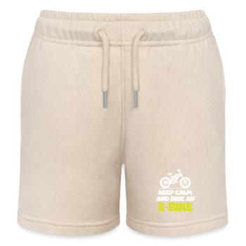 Keep Calm and Ride An E Bike - Kinder Organic Joggingshorts Mini Bolter von Stanley/Stella - Natur - Vorne