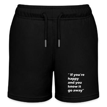Funny Saying - Kids Organic Sweat Shorts by Stanley/Stella - black - Front