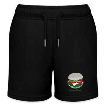 Salat auf Burger-Art - Kinder Organic Joggingshorts Mini Bolter von Stanley/Stella - Schwarz - Vorne