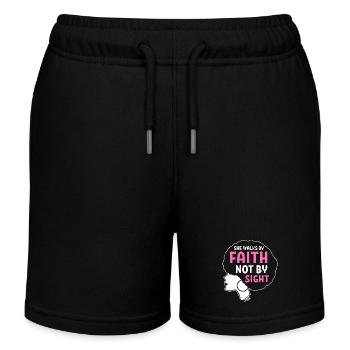 Afro Latina - Kinder Organic Joggingshorts Mini Bolter von Stanley/Stella - Schwarz - Vorne