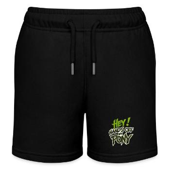 Finger weg von meinem Pony - Kinder Organic Joggingshorts Mini Bolter von Stanley/Stella - Schwarz - Vorne
