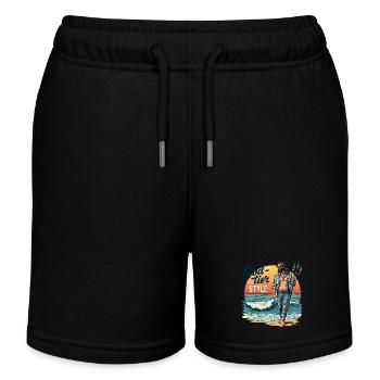 Style de niveau divin - Hipster Poséidon - Short de jogging enfant bio Stanley/Stella - noir - Devant