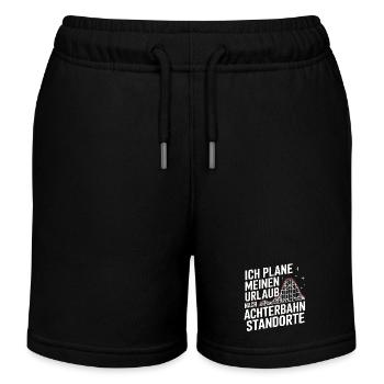Achterbahn Freizeitpark Roller Coaster - Kinder Organic Joggingshorts Mini Bolter von Stanley/Stella - Schwarz - Vorne