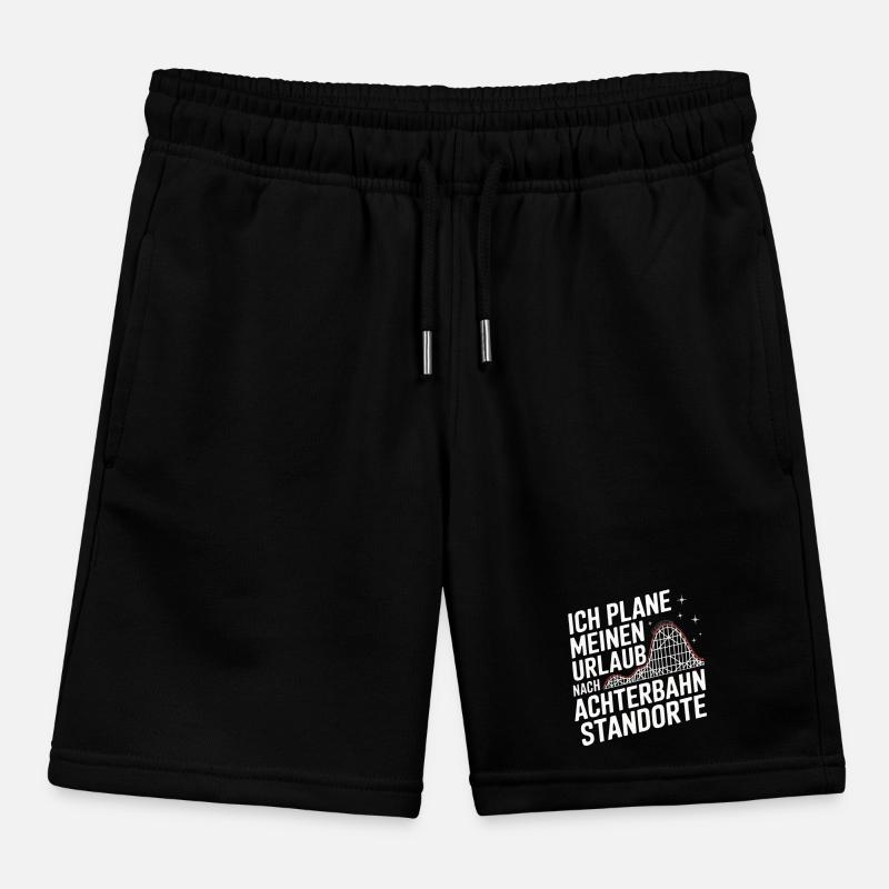 Roller Coaster Amusement Park Roller Coaster Kids Organic Sweat Shorts by Stanley/Stella