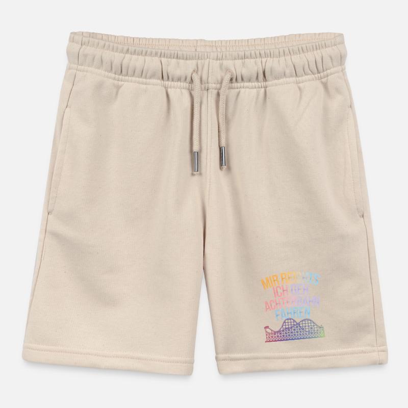 Roller Coaster Amusement Park Roller Coaster Kids Organic Sweat Shorts by Stanley/Stella