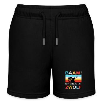 12. Geburtstag Geschenk Zwölf Bääm - Kinder Organic Joggingshorts Mini Bolter von Stanley/Stella - Schwarz - Vorne