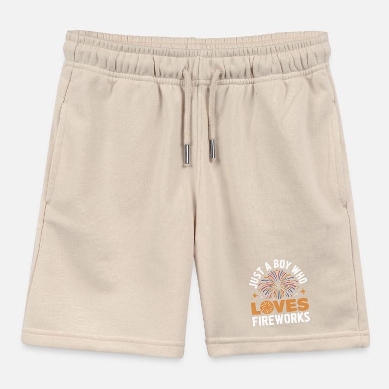 Pyrotechnics Fireworks Pyrotechnics Kids Organic Sweat Shorts by Stanley/Stella