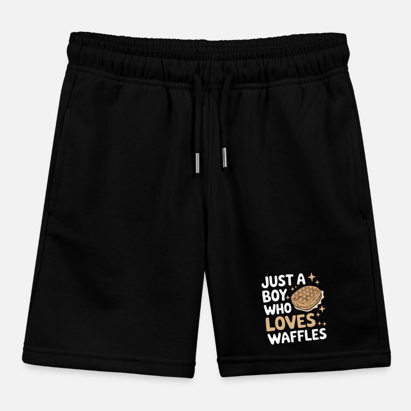 Waffles Breakfast Sweets Kids Organic Sweat Shorts by Stanley/Stella