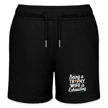 Frau Ehefrau Partnerin Familie Verheiratet - Kinder Organic Joggingshorts Mini Bolter von Stanley/Stella - Schwarz - Vorne