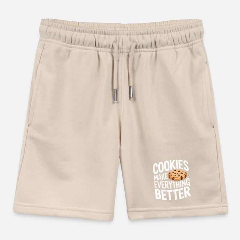 Cookies Cookie Biscuits Biscuits Chocolate Kids Organic Sweat Shorts by Stanley/Stella