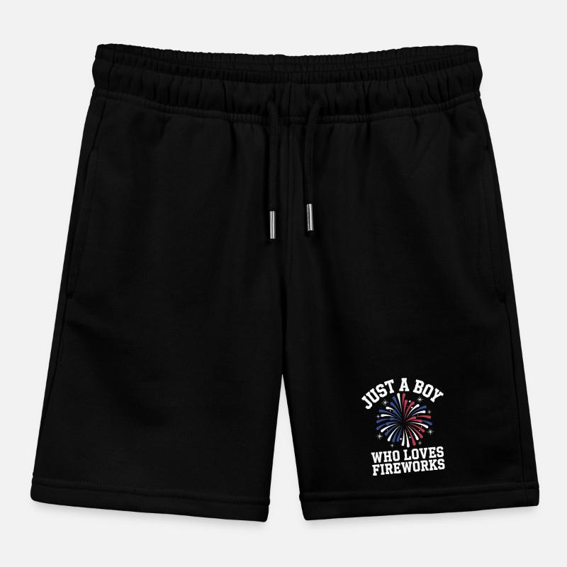 Pyrotechnics Fireworks Pyrotechnics Kids Organic Sweat Shorts by Stanley/Stella