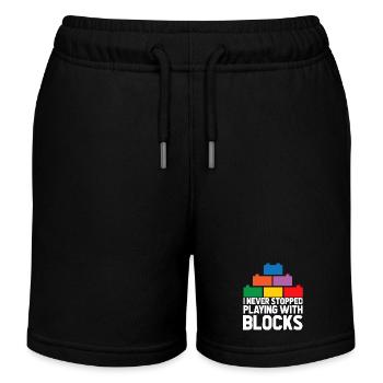 Brick Builder Brick Building Master Builder - Kids Organic Sweat Shorts by Stanley/Stella - black - Front