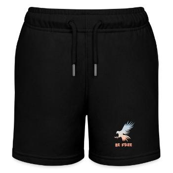 Stylischer Adler will frei sein - Kinder Organic Joggingshorts Mini Bolter von Stanley/Stella - Schwarz - Vorne