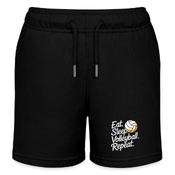 Volleyball Spieler Beach Volleyball Volleyballer - Kinder Organic Joggingshorts Mini Bolter von Stanley/Stella - Schwarz - Vorne