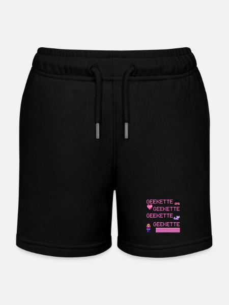 Geekette - Short de jogging enfant bio Stanley/Stella - noir