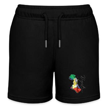 (RU) Drapeau du Daghestan en (RU) Daghestan Carte FR - Short de jogging enfant bio Stanley/Stella - noir - Devant