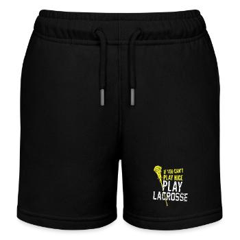 Play Lacrosse - Kids Organic Sweat Shorts by Stanley/Stella - black - Front