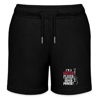 I am A Guitar Player - Kids Organic Sweat Shorts by Stanley/Stella - black - Front