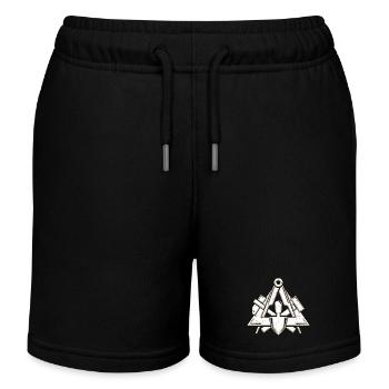 Masons guild symbol in a cool 3d grunge look - Kids Organic Sweat Shorts by Stanley/Stella - black - Front