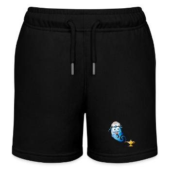 goldene orientalische Wunderlampe & Flaschengeist - Kinder Organic Joggingshorts Mini Bolter von Stanley/Stella - Schwarz - Vorne