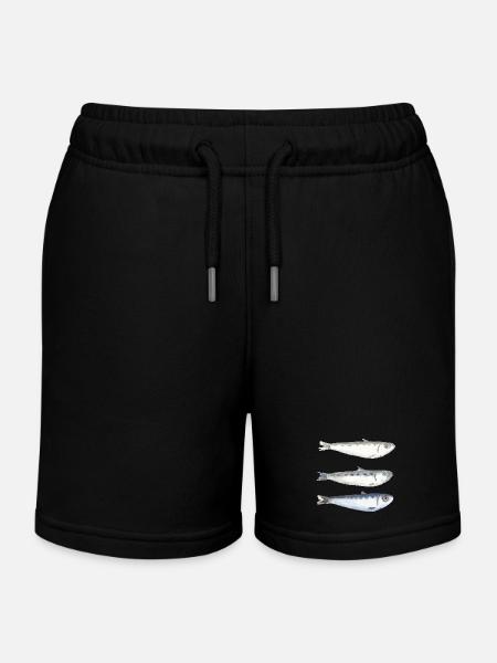 sardine - Short de jogging enfant bio Stanley/Stella - noir