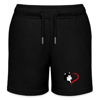 re heart one heart and soul - Short de jogging enfant bio Stanley/Stella - noir - Devant
